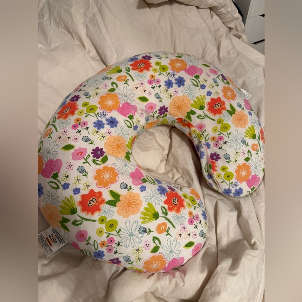 Floral boppy pillow